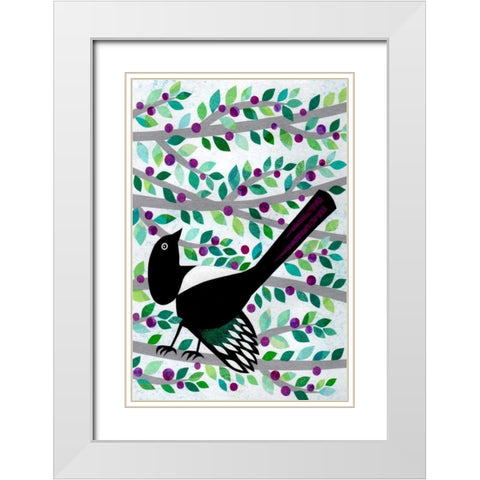 Forest Creatures X White Modern Wood Framed Art Print with Double Matting by Conway, Kim