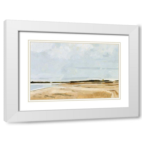 Quiet Coast I White Modern Wood Framed Art Print with Double Matting by Caroline, Emma