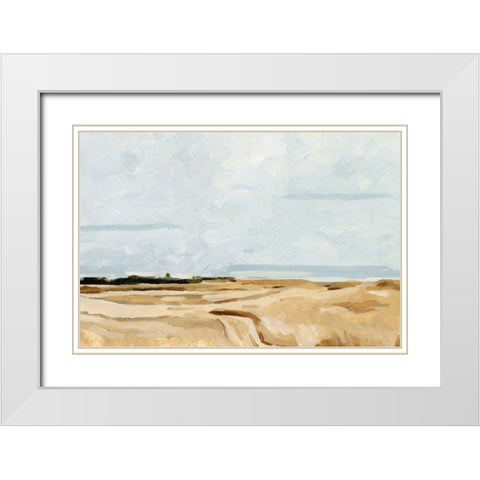 Quiet Coast II White Modern Wood Framed Art Print with Double Matting by Caroline, Emma