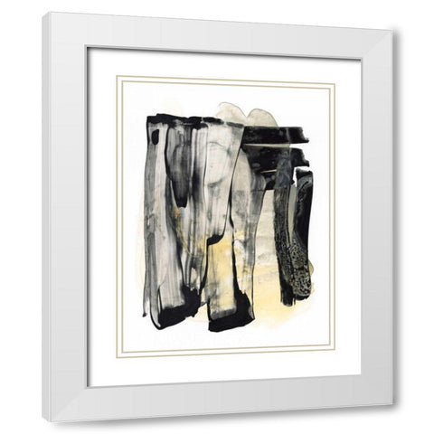 Noir Essence I White Modern Wood Framed Art Print with Double Matting by Stramel, Renee W.
