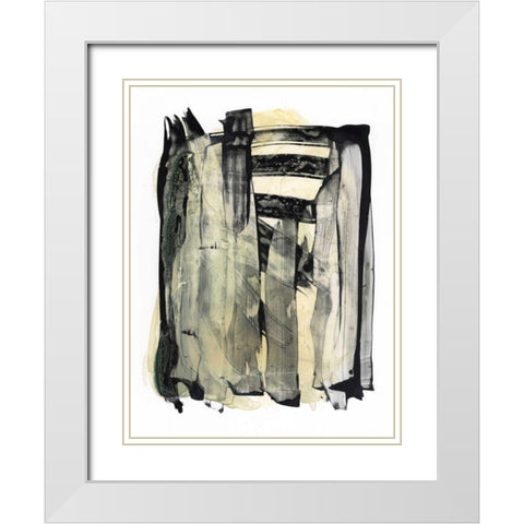 Noir Essence II White Modern Wood Framed Art Print with Double Matting by Stramel, Renee W.