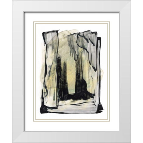 Noir Essence III White Modern Wood Framed Art Print with Double Matting by Stramel, Renee W.