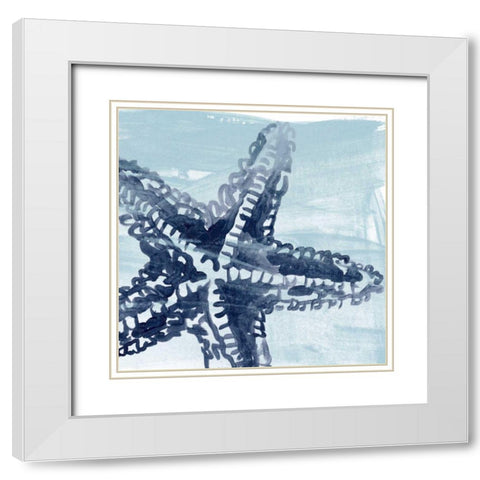 Ocean Study I White Modern Wood Framed Art Print with Double Matting by Vess, June Erica