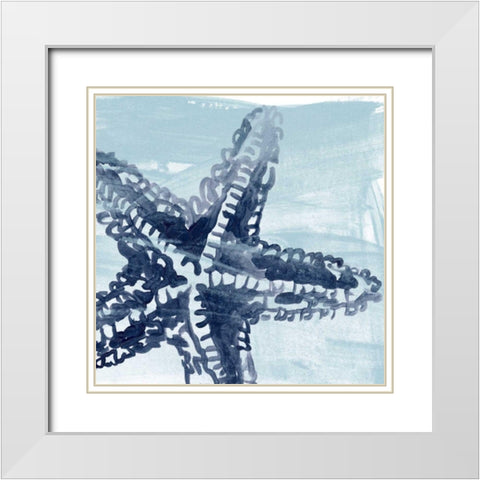 Ocean Study I White Modern Wood Framed Art Print with Double Matting by Vess, June Erica