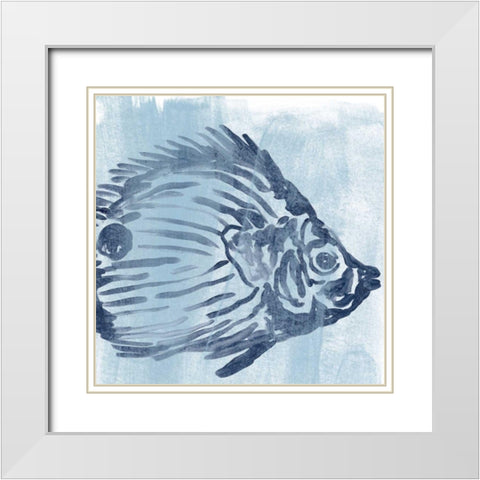 Ocean Study II White Modern Wood Framed Art Print with Double Matting by Vess, June Erica