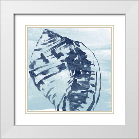 Ocean Study VI White Modern Wood Framed Art Print with Double Matting by Vess, June Erica