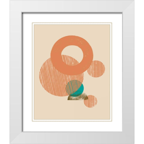 Coastal Medallions I White Modern Wood Framed Art Print with Double Matting by Green, Jacob
