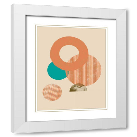 Coastal Medallions II White Modern Wood Framed Art Print with Double Matting by Green, Jacob