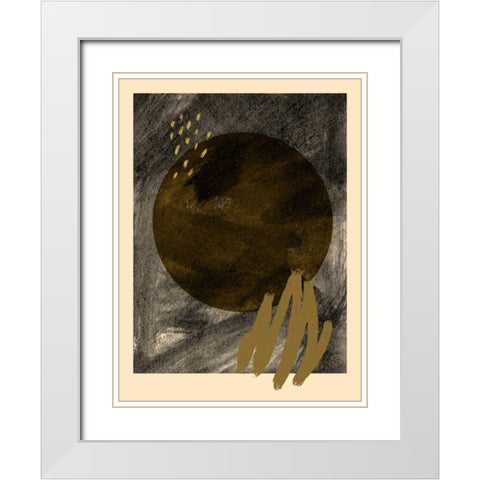 Grafis I White Modern Wood Framed Art Print with Double Matting by Green, Jacob