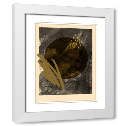 Grafis II White Modern Wood Framed Art Print with Double Matting by Green, Jacob