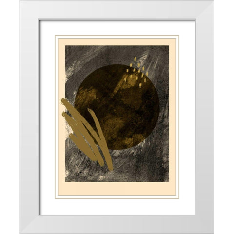 Grafis II White Modern Wood Framed Art Print with Double Matting by Green, Jacob