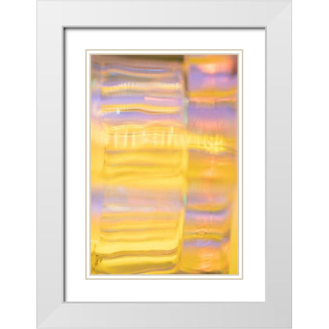 Sunny Glass II White Modern Wood Framed Art Print with Double Matting by Stramel, Renee W.
