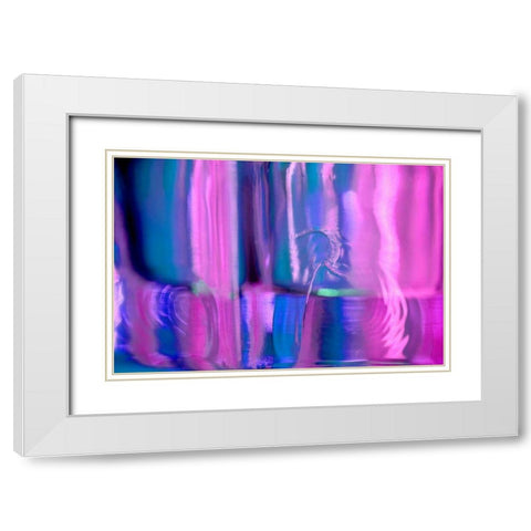 Abstracted Glass II White Modern Wood Framed Art Print with Double Matting by Stramel, Renee W.