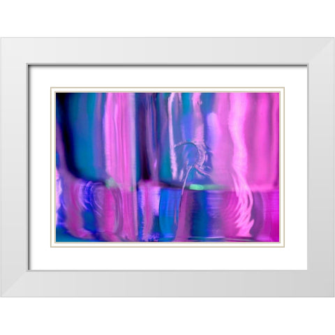 Abstracted Glass II White Modern Wood Framed Art Print with Double Matting by Stramel, Renee W.