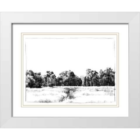Northern Neck Landscape I White Modern Wood Framed Art Print with Double Matting by Caroline, Emma