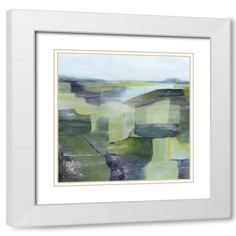 Arcadian Acreage I White Modern Wood Framed Art Print with Double Matting by Popp, Grace