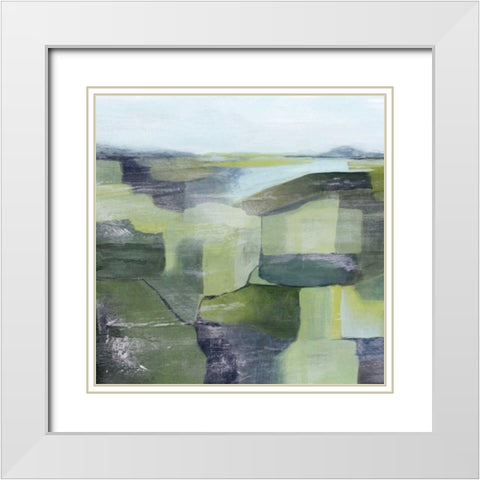 Arcadian Acreage I White Modern Wood Framed Art Print with Double Matting by Popp, Grace