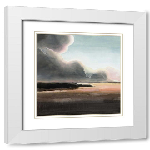 Sunset Storm I White Modern Wood Framed Art Print with Double Matting by Popp, Grace