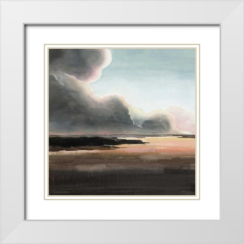 Sunset Storm I White Modern Wood Framed Art Print with Double Matting by Popp, Grace