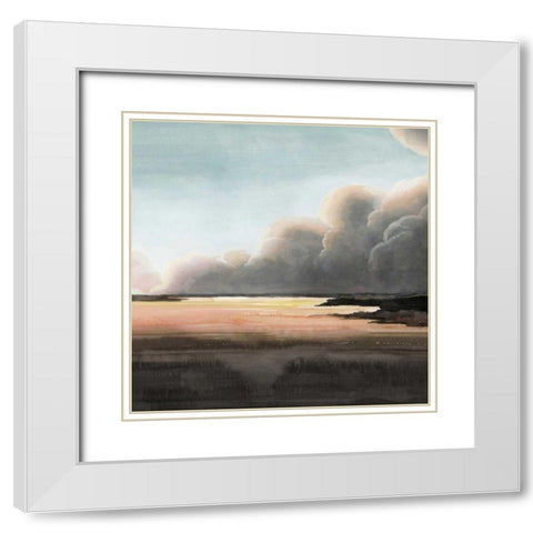 Sunset Storm II White Modern Wood Framed Art Print with Double Matting by Popp, Grace