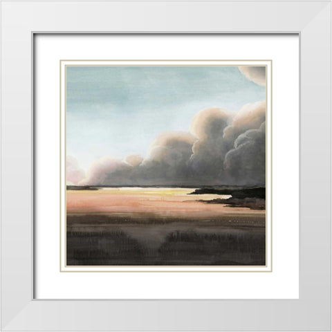 Sunset Storm II White Modern Wood Framed Art Print with Double Matting by Popp, Grace