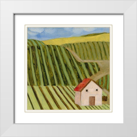 Mountain House I White Modern Wood Framed Art Print with Double Matting by Wang, Melissa