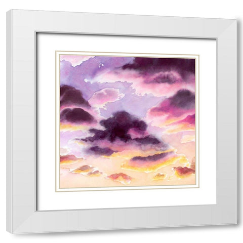 Sunset Haze II White Modern Wood Framed Art Print with Double Matting by Popp, Grace