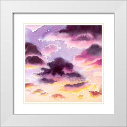 Sunset Haze II White Modern Wood Framed Art Print with Double Matting by Popp, Grace