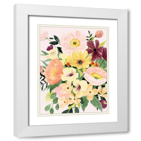 Floralist I White Modern Wood Framed Art Print with Double Matting by Popp, Grace