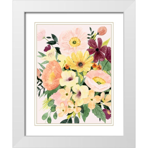 Floralist I White Modern Wood Framed Art Print with Double Matting by Popp, Grace