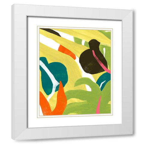 Mod Tropics II White Modern Wood Framed Art Print with Double Matting by Vess, June Erica