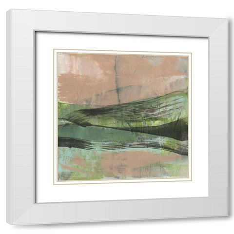 Twisting Horizon II White Modern Wood Framed Art Print with Double Matting by Goldberger, Jennifer