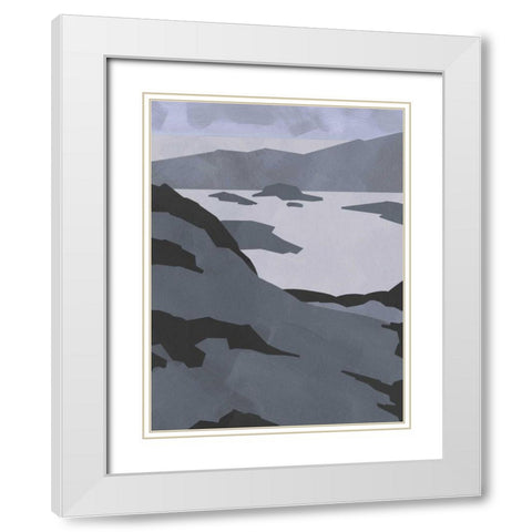 Grayscale Island Chain I White Modern Wood Framed Art Print with Double Matting by Green, Jacob