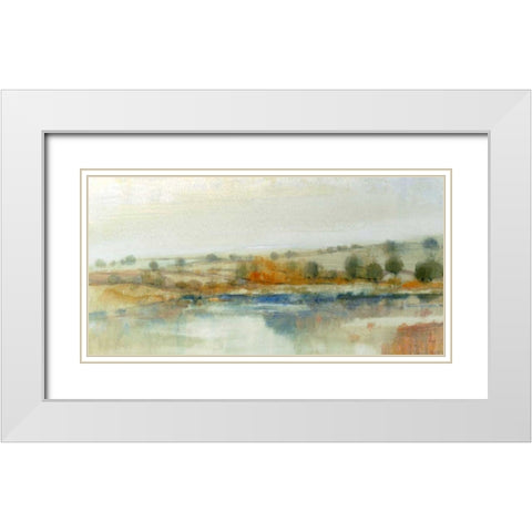 River Bank I White Modern Wood Framed Art Print with Double Matting by OToole, Tim