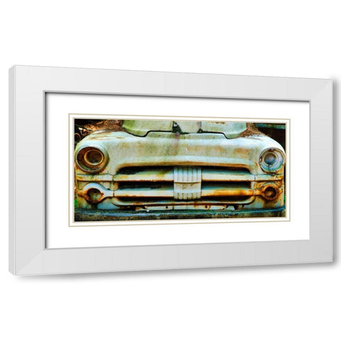 Car Graveyard II White Modern Wood Framed Art Print with Double Matting by McLoughlin, James