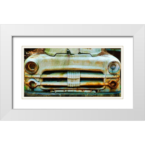 Car Graveyard II White Modern Wood Framed Art Print with Double Matting by McLoughlin, James
