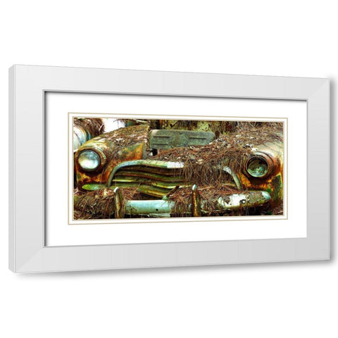 Car Graveyard III White Modern Wood Framed Art Print with Double Matting by McLoughlin, James