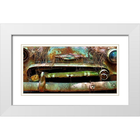 Car Graveyard V White Modern Wood Framed Art Print with Double Matting by McLoughlin, James