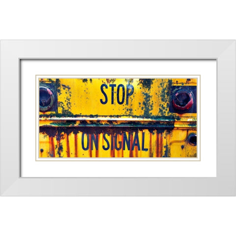Car Graveyard VII White Modern Wood Framed Art Print with Double Matting by McLoughlin, James