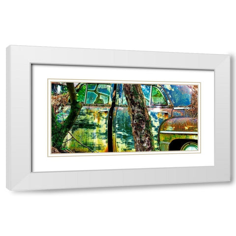 Car Graveyard VIII White Modern Wood Framed Art Print with Double Matting by McLoughlin, James