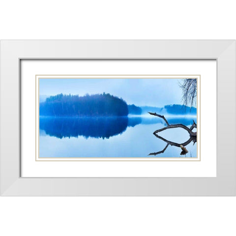 Reflections White Modern Wood Framed Art Print with Double Matting by McLoughlin, James