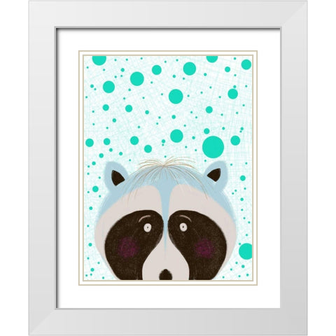 Peeky Boo I White Modern Wood Framed Art Print with Double Matting by Moore, Regina