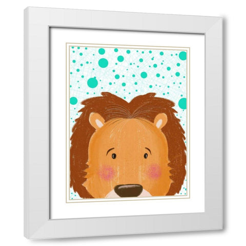 Peeky Boo III White Modern Wood Framed Art Print with Double Matting by Moore, Regina