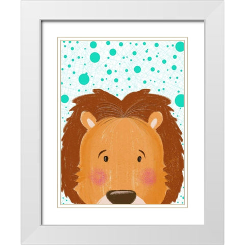 Peeky Boo III White Modern Wood Framed Art Print with Double Matting by Moore, Regina