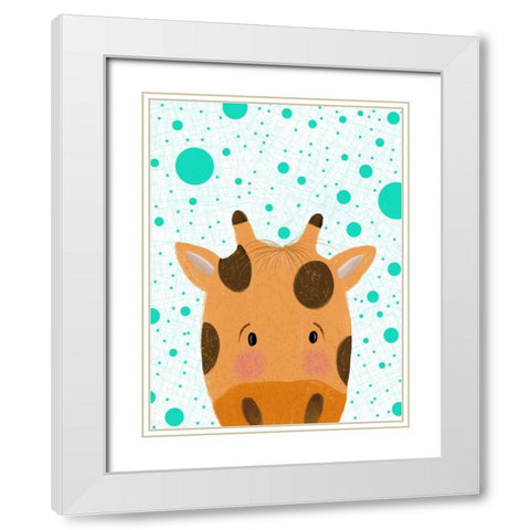 Peeky Boo VI White Modern Wood Framed Art Print with Double Matting by Moore, Regina