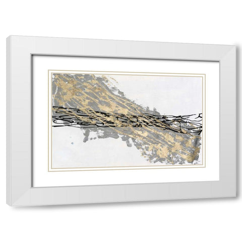Mistral IV in White White Modern Wood Framed Art Print with Double Matting by Willett, Michael