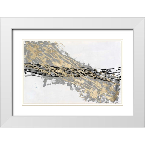 Mistral IV in White White Modern Wood Framed Art Print with Double Matting by Willett, Michael