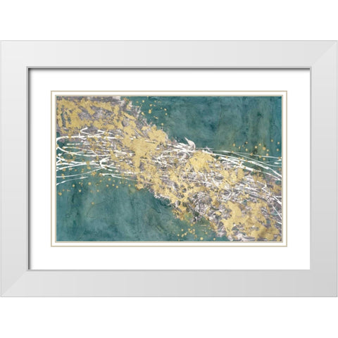 Mistral VI in Sea Green White Modern Wood Framed Art Print with Double Matting by Willett, Michael