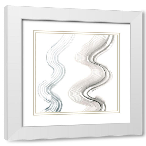 Algorithms I White Modern Wood Framed Art Print with Double Matting by Lam, Vanna
