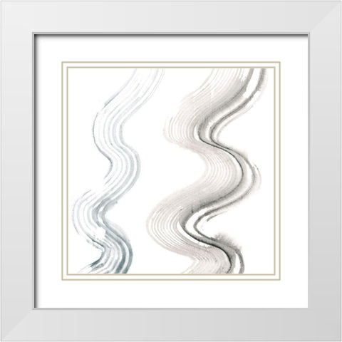 Algorithms I White Modern Wood Framed Art Print with Double Matting by Lam, Vanna
